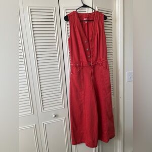 Universal Thread Orange Denim Jumpsuit